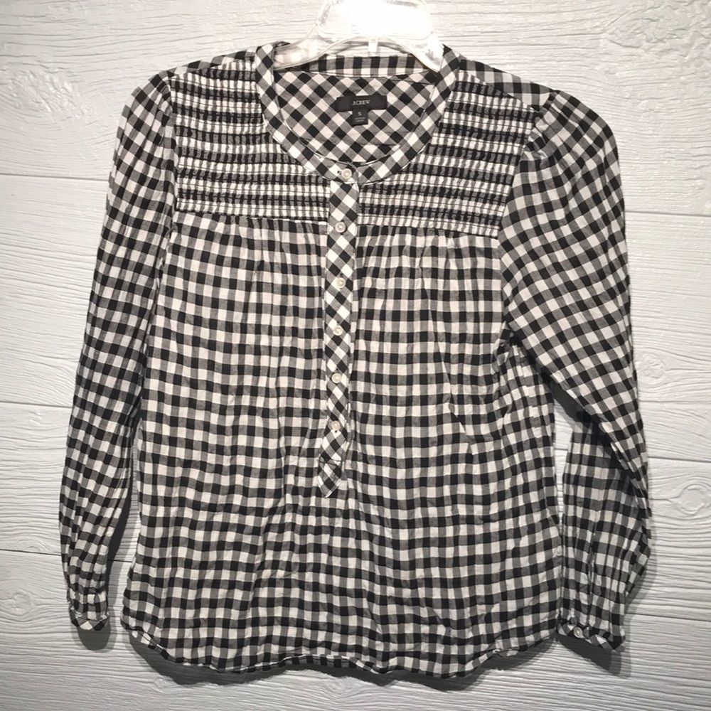 J Crew Buffalo Plaid Top